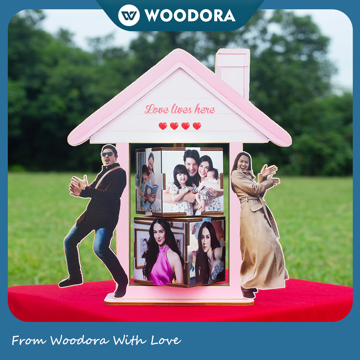 Khung Ảnh Mica Xoay 360° - Hộp Ảnh Xoay In Theo Yêu Cầu - 8 ảnh - Size tính theo size ảnh