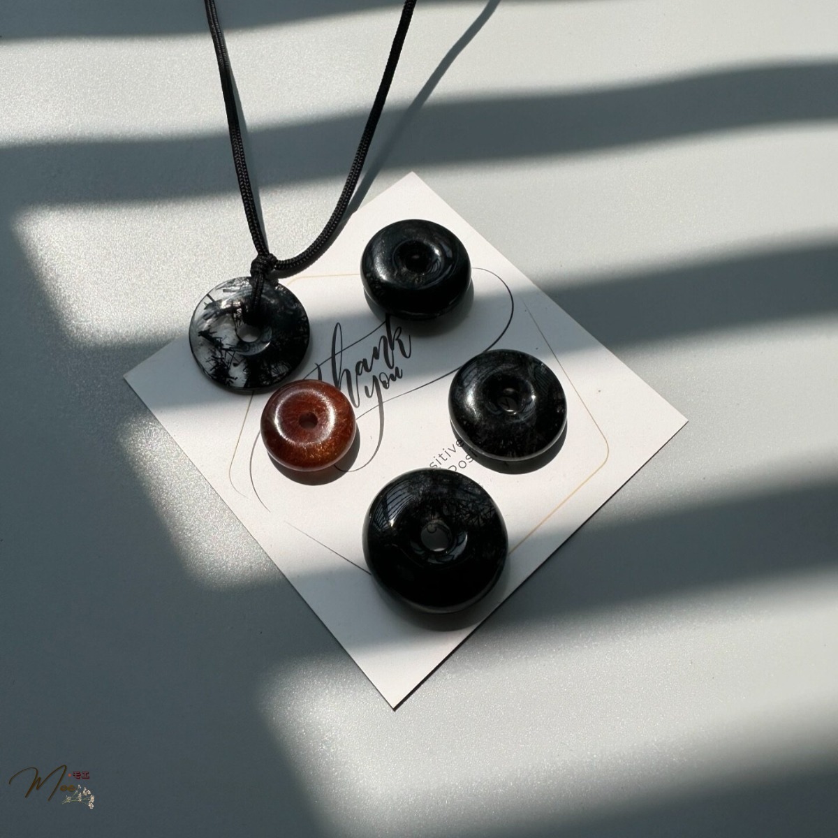 D251 - Dây chuyền đồng điếu đá tự nhiên mix dây dù_thumbnail_5