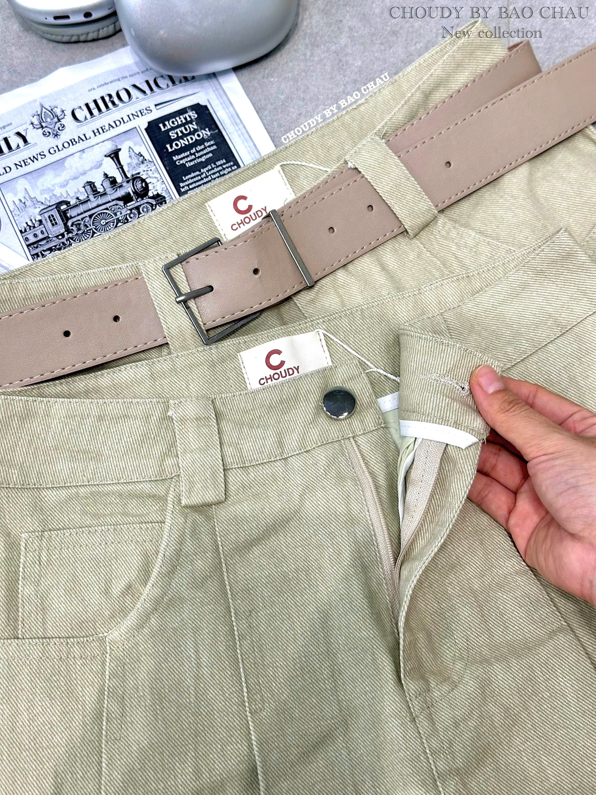 U241 CHÂN VÁY BE (KÈM BELT)_thumbnail_2