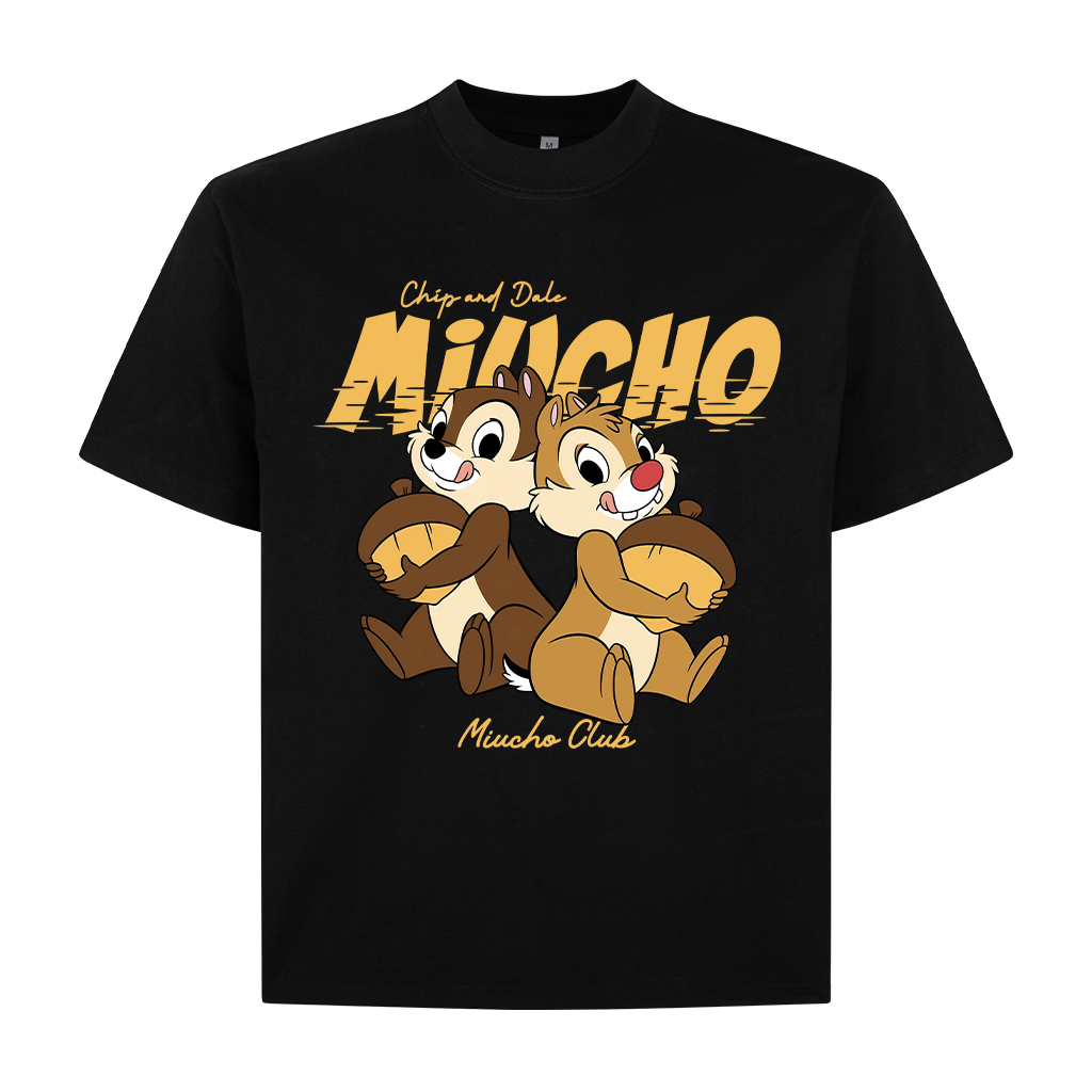 Áo phông form boxy in hoạt hình dễ thương 2355 Miucho Club cổ tròn vải cotton 2 chiều cao cấp in mix_thumbnail_9