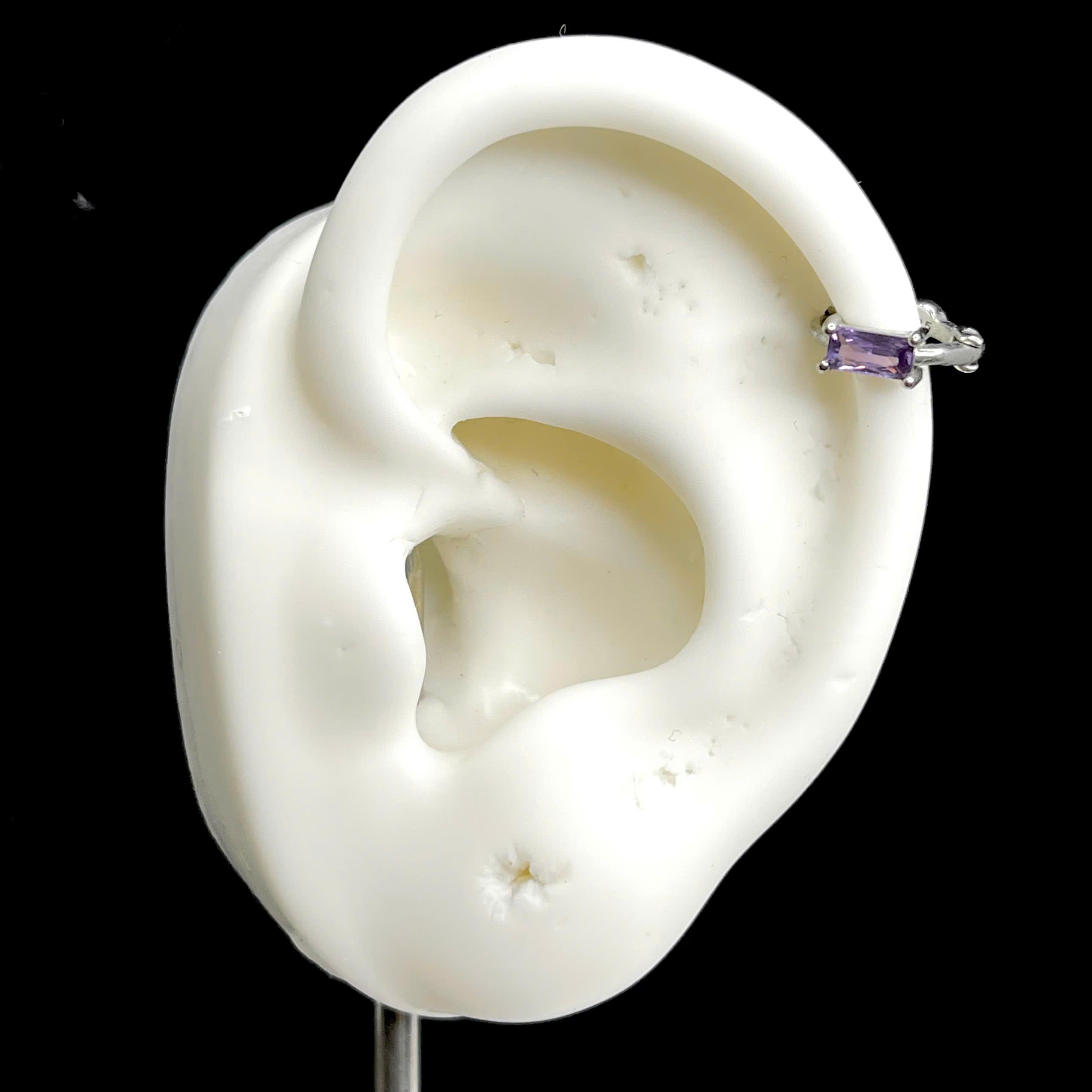 Khuyên vòng kiểu đá tím