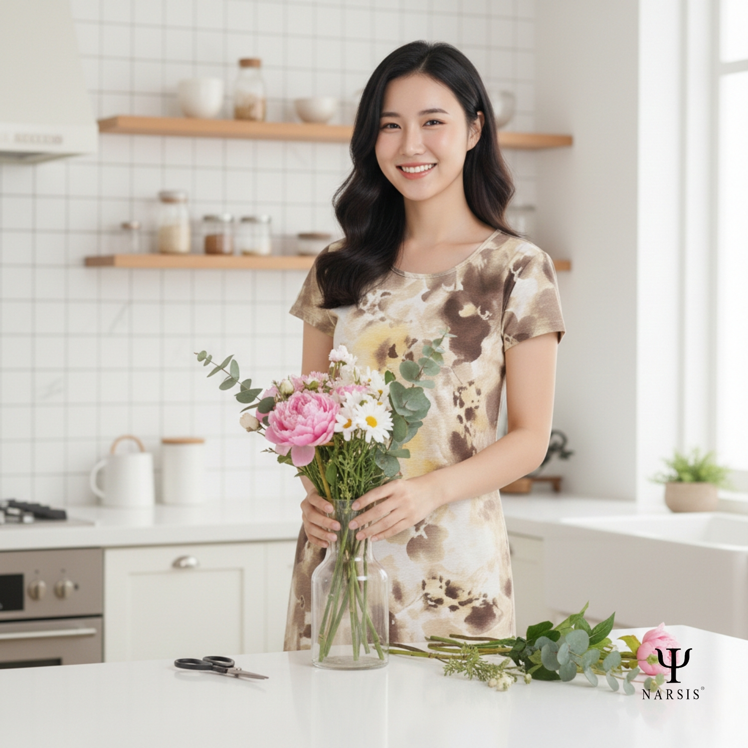 VÁY KIỂU - NEW3007 NARSIS CHẤT LIỆU THOÁNG MÁT, DỄ CHỊU, THOẢI MÁI CẢ NGÀY, DỄ VẬN ĐỘNG_thumbnail_4