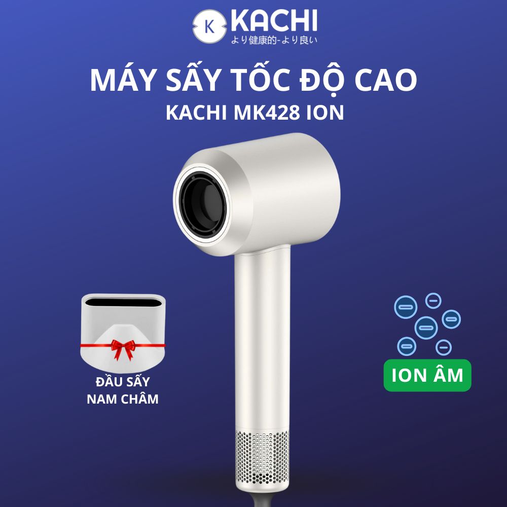 Máy Sấy Tóc Tốc Độ Cao Kachi MK428 ION (110.000 vòng/phút) - Sấy Nhanh, Chăm Sóc Tóc Ion Âm, Kiểm Soát Nhiệt NTC