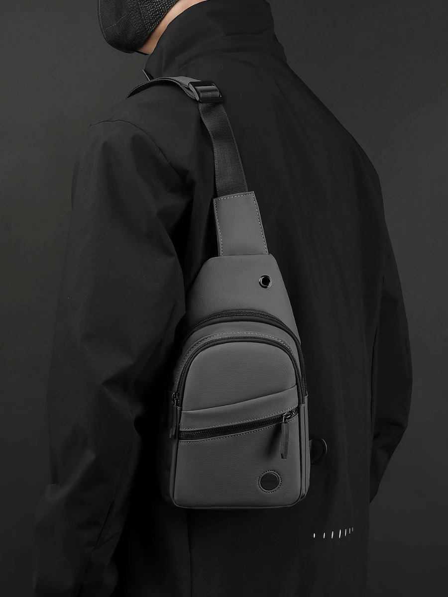 Túi đeo chéo nam vải chống nước, túi bao tử nam nhỏ gọn cao cấp_thumbnail_1