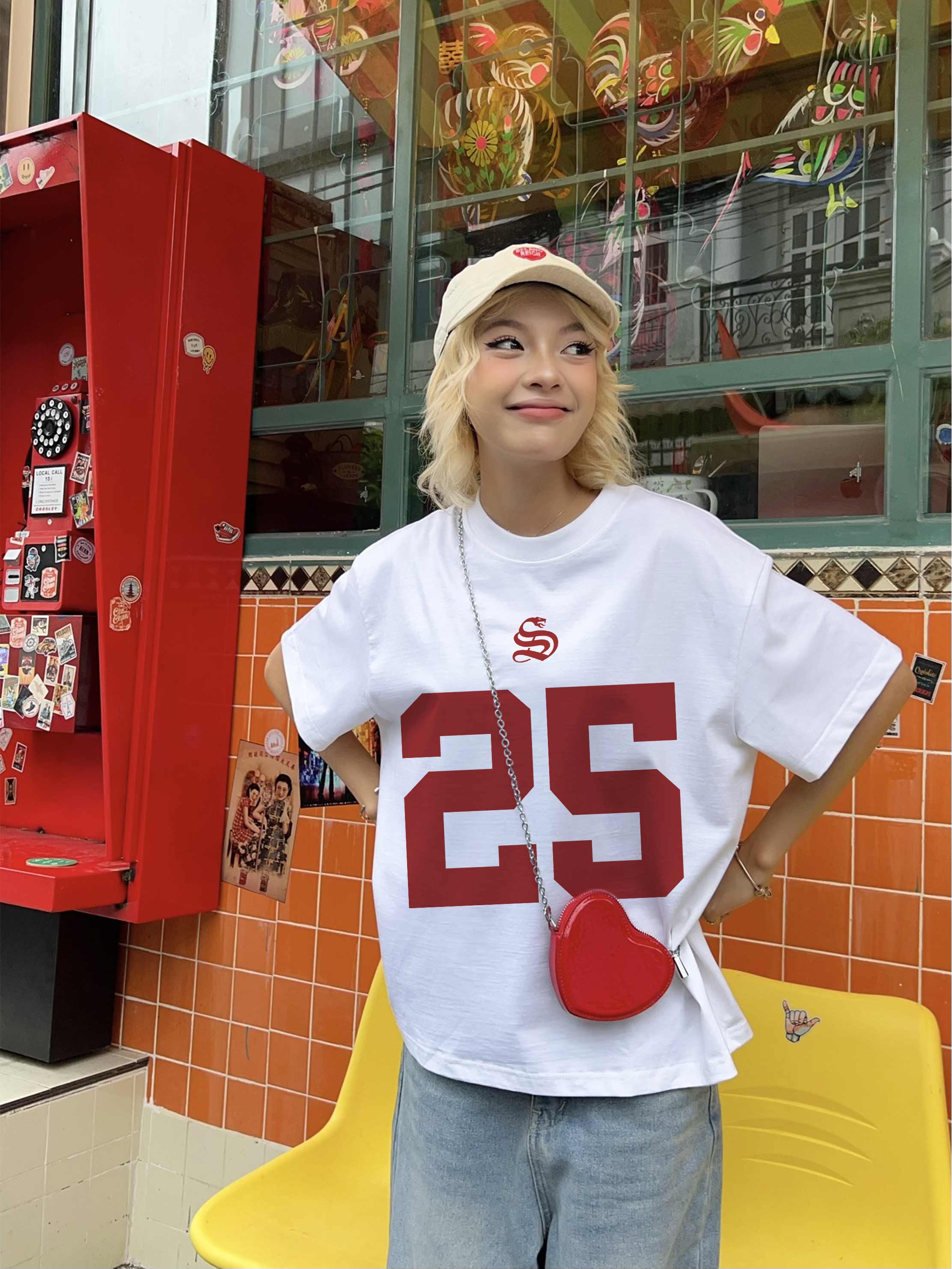 Áo thun tết local brand form boxy chất vải cotton 2C 250GSM đứng form AXD1738 Miucho in mix_thumbnail_6