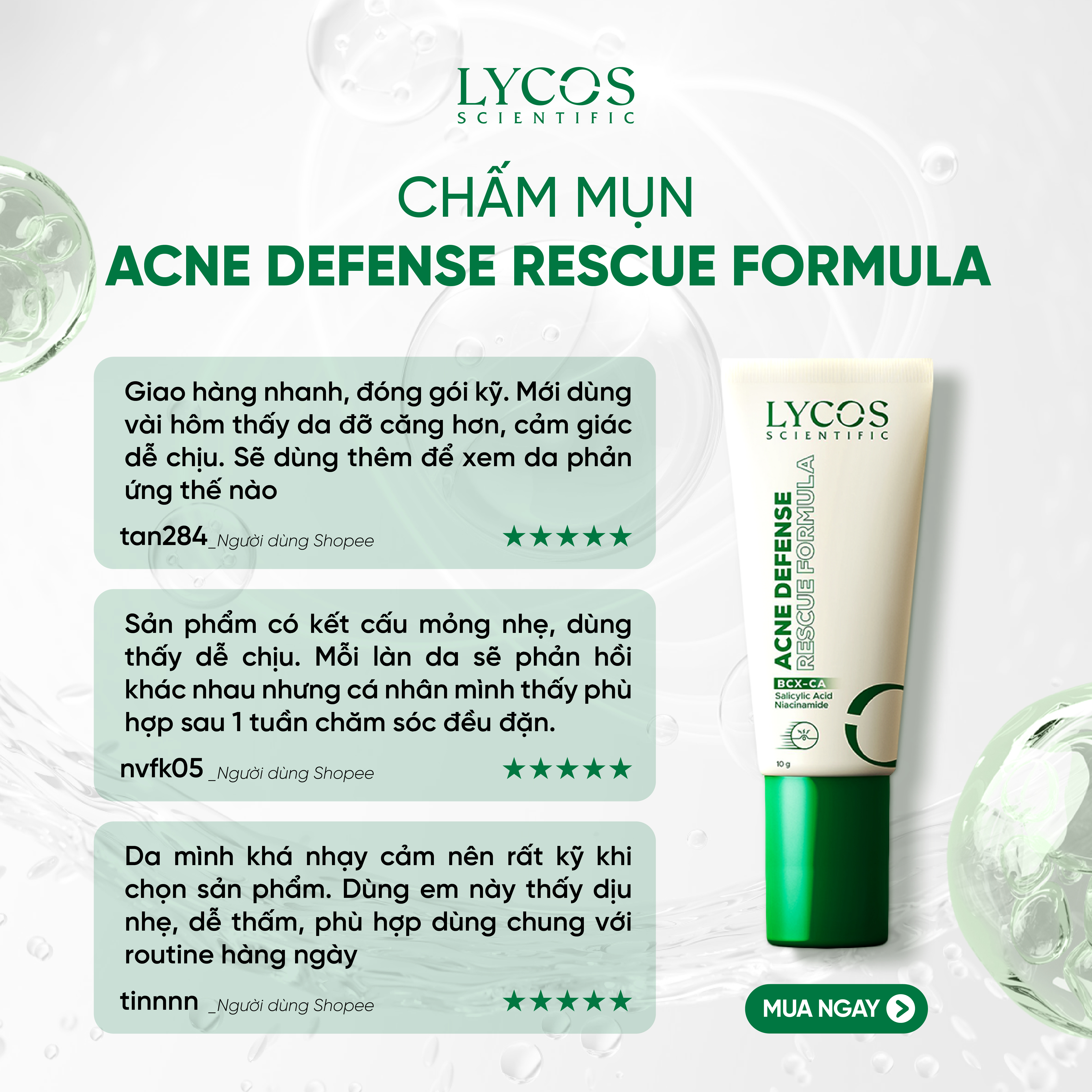 Kem Chấm Mụn LYCOS Acne Defense Rescue Formula Hỗ Trợ Làm Khô Cồi, Làm Dịu Và Chăm Sóc Vùng Da Mụn10g_thumbnail_17