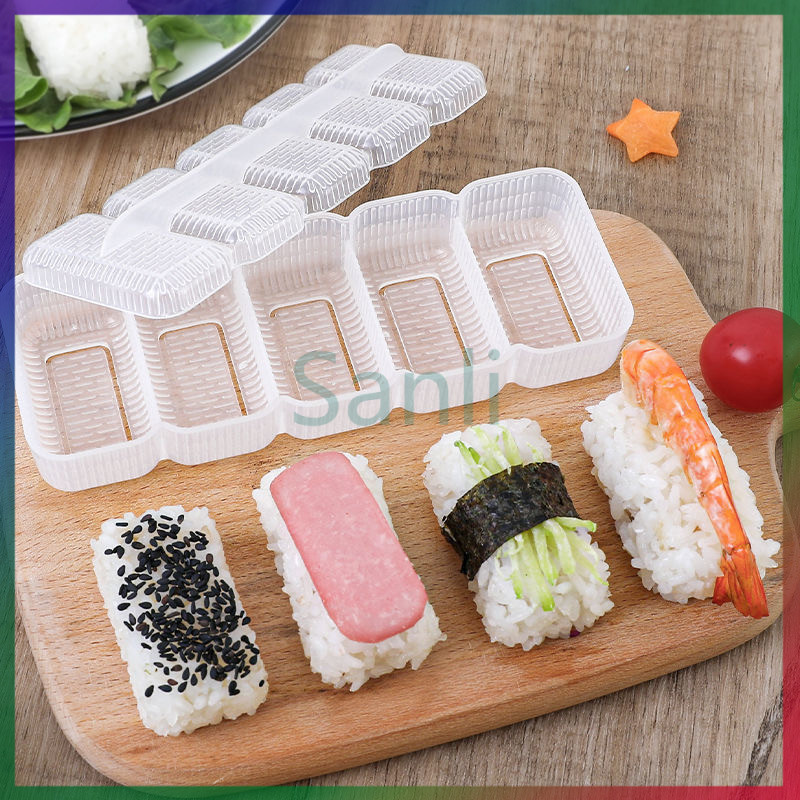 แม่พิมพ์ซูชิ 5 ช่อง/อุปกรณ์ทำซูชิในครัวเรือน/แม่พิมพ์ข้าวปั้นสาหร่าย/ทำซูชินิกิริ_thumbnail_5