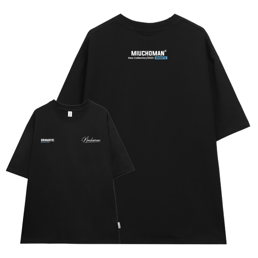 Áo thun nam form rộng ATD383 Miucho Man cotton cổ tròn in typography_thumbnail_7