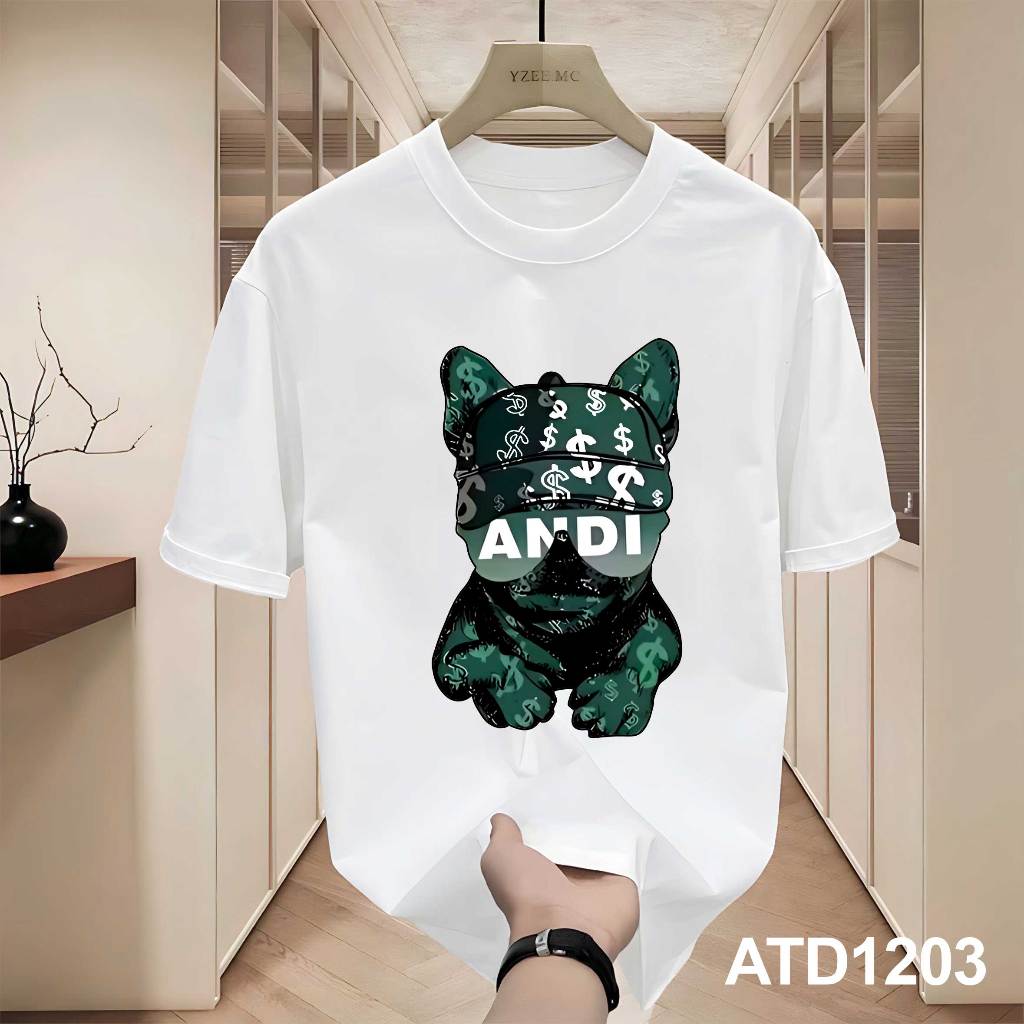 Áo thun nam form rộng ATD1203 Miucho Iconic tay ngắn vải cotton cổ tròn in artwork_thumbnail_6