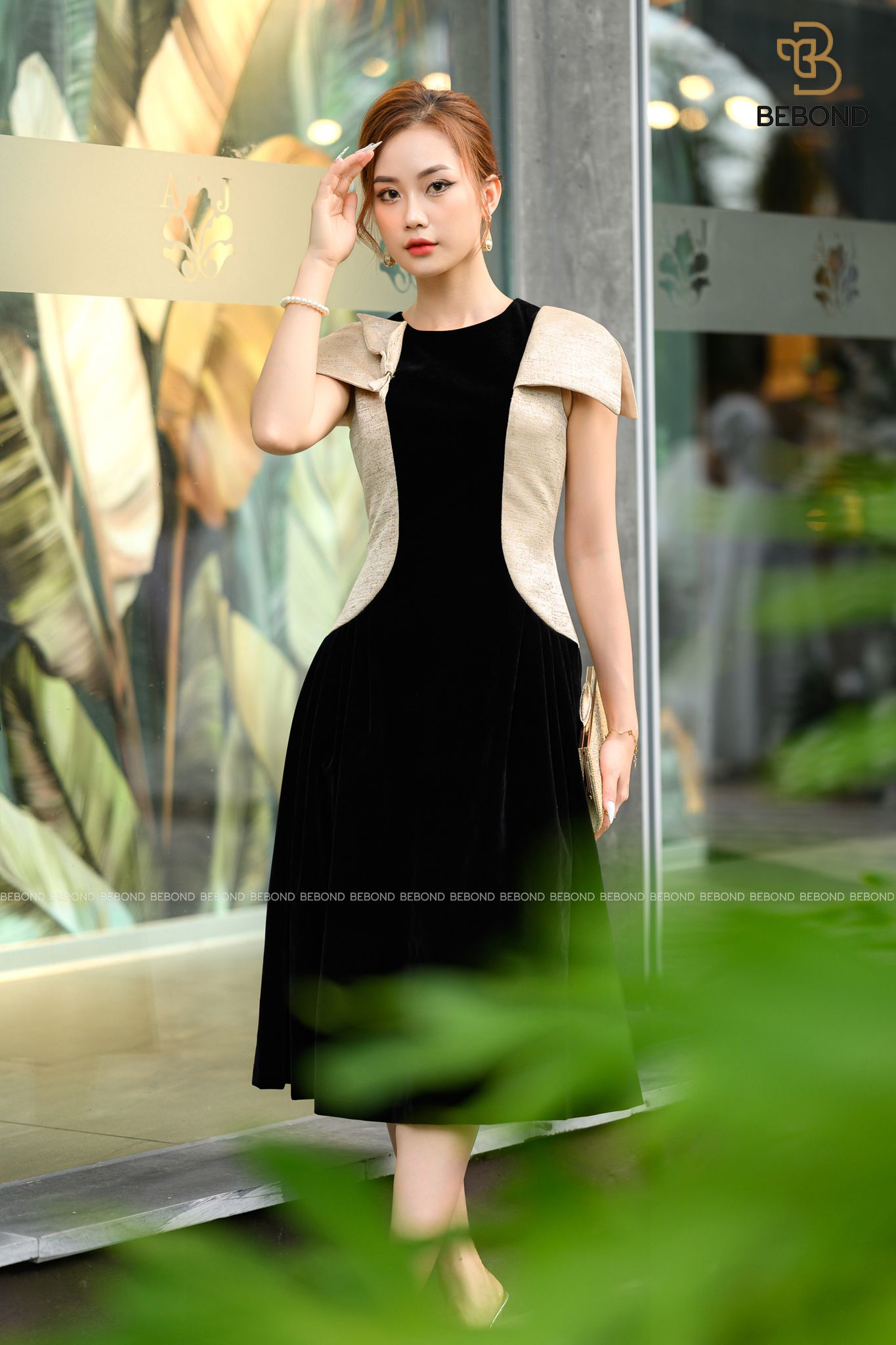 Đầm nhung phối Tafta sồi- AMBER DRESS_thumbnail_4
