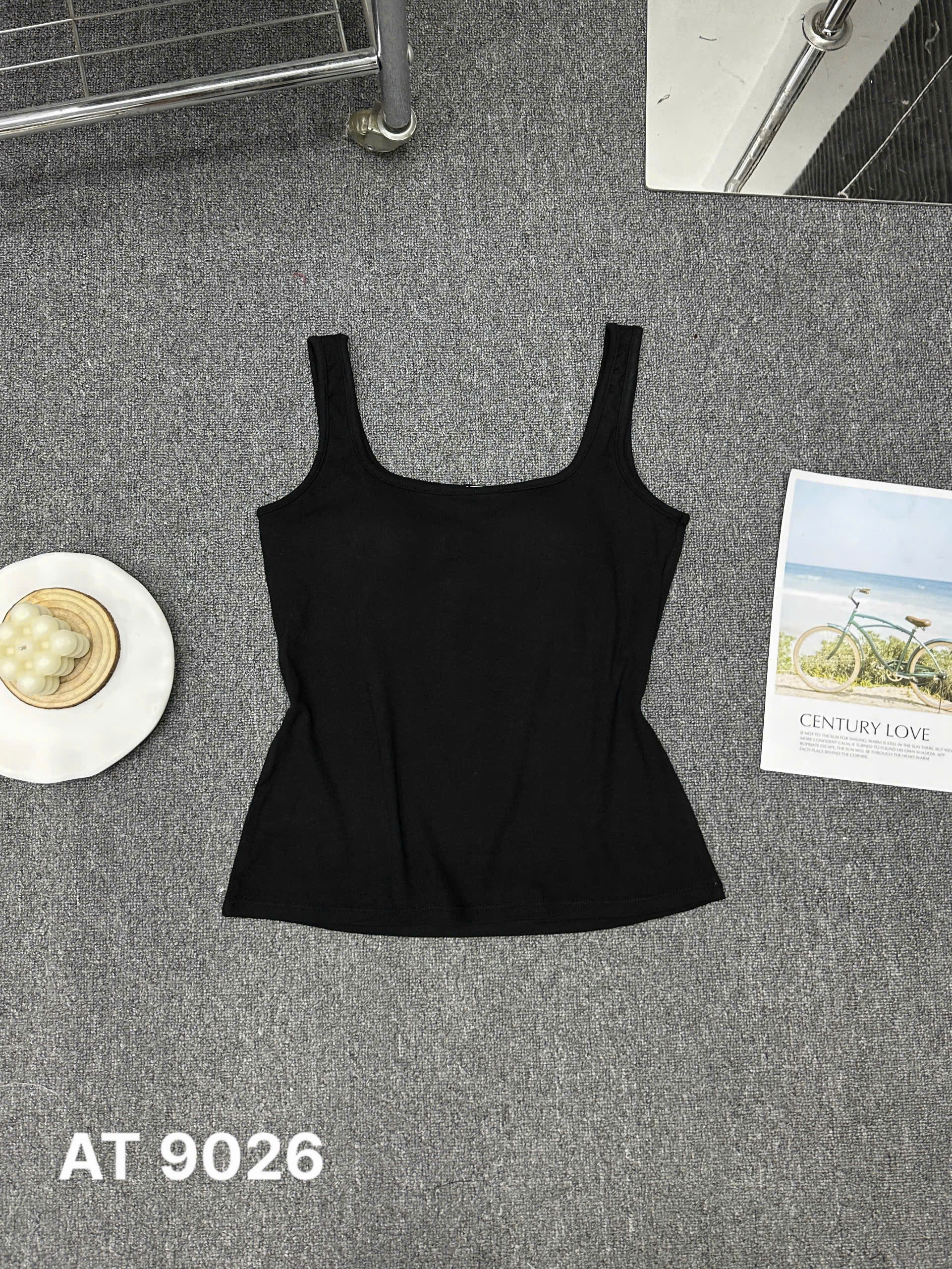 Áo 2 dây bản to cổ U bigsize AT9026 dành cho nàng béo mập từ 55-90kg