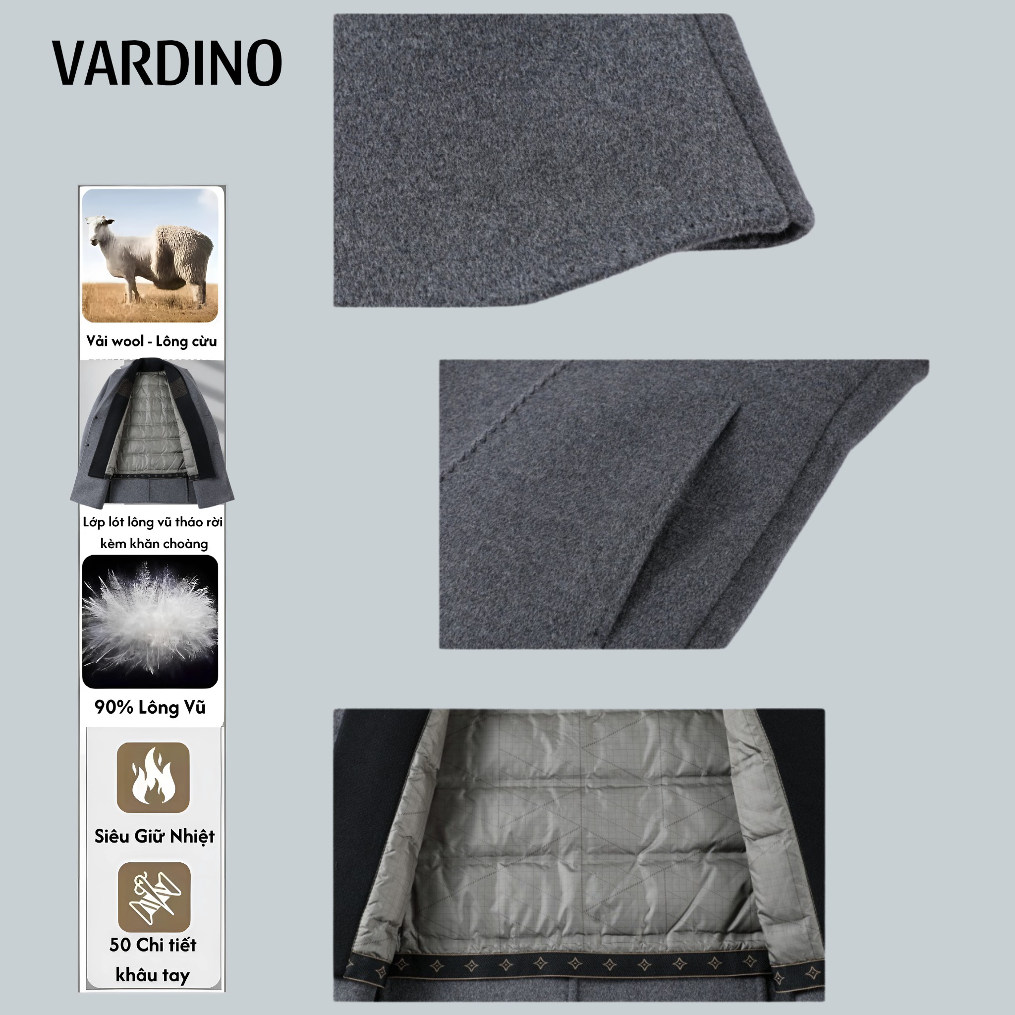 Áo khoác Mangto lót lông vũ, lông cừu D06_thumbnail_7