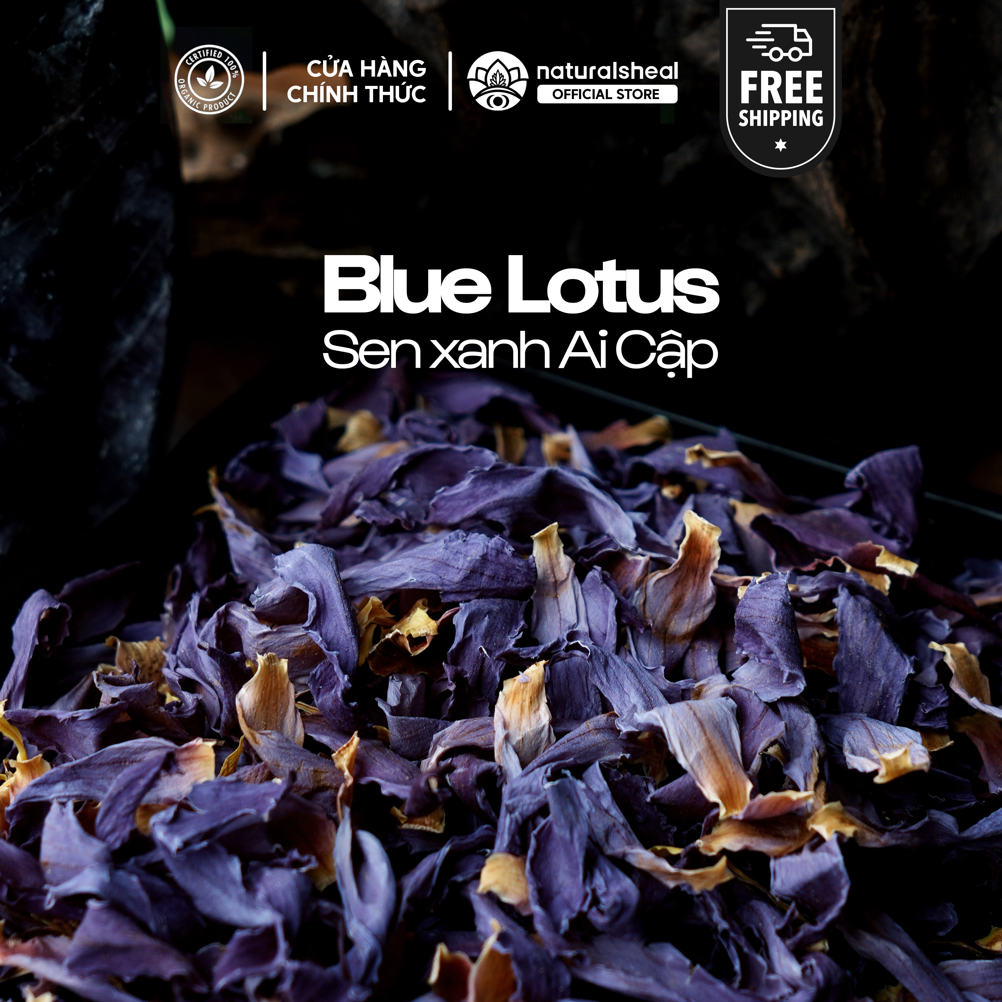 Blue Lotus - Sen Xanh Ai Cập - Cánh hoa lặt thủ công - Nguyên Liệu Thô | Hoa Khô