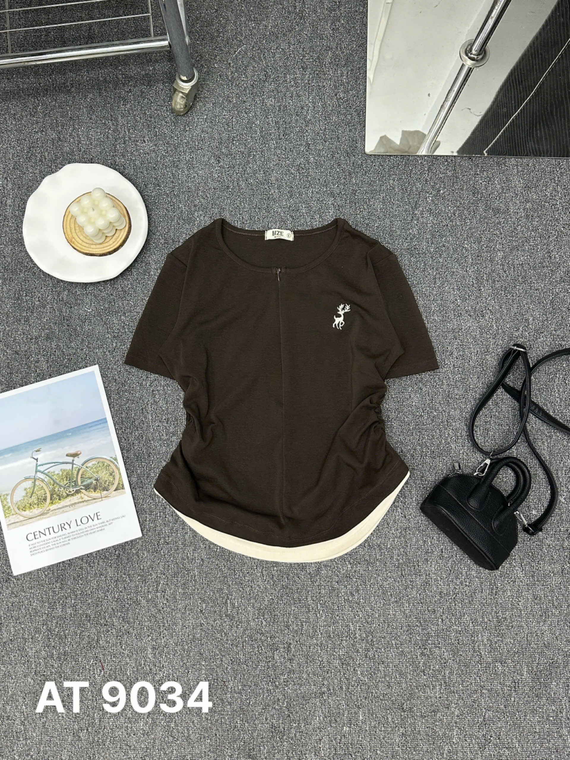 Áo thun thêu hươu phối dây kéo trước bigsize AT9034 dành cho nàng béo mập từ 55-90kg_thumbnail_16