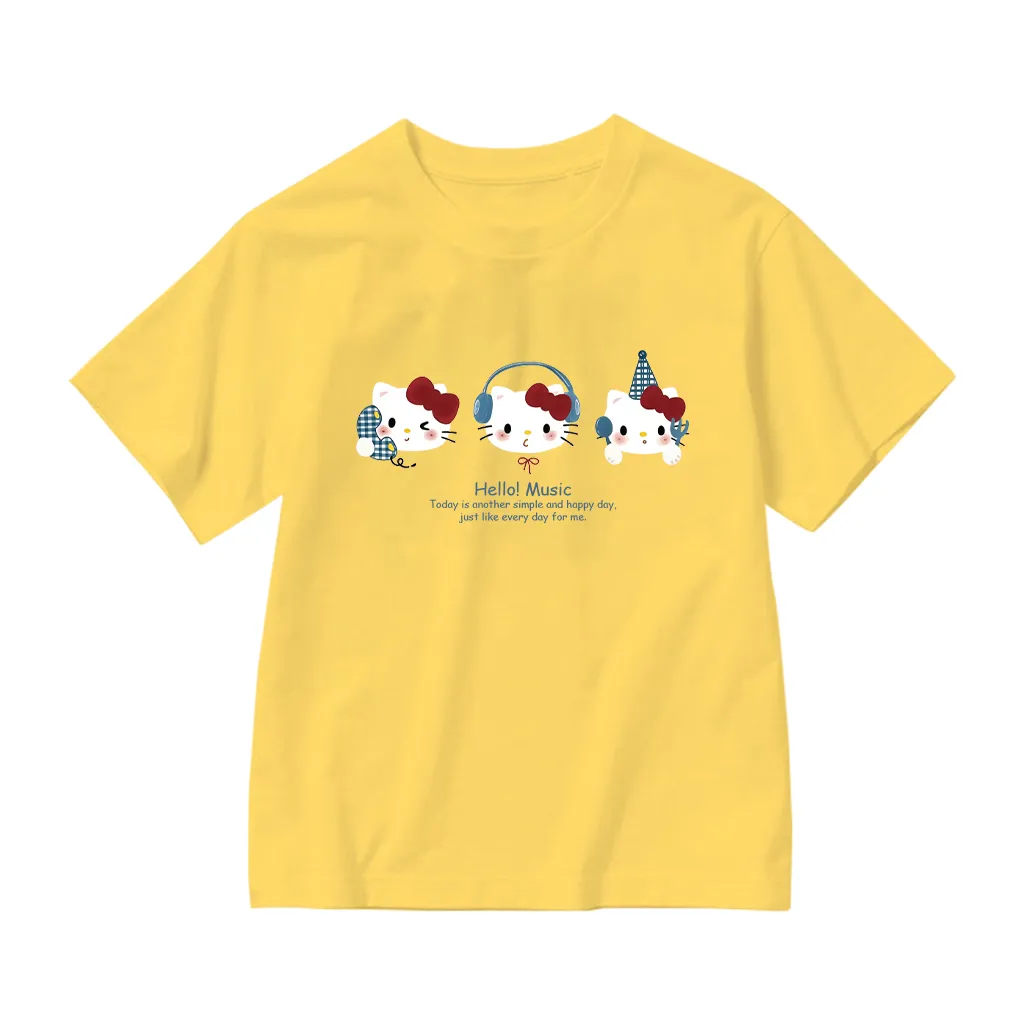 Áo thun form rộng cho bé gái Kado vải cotton co giãn 4 chiều thoáng mát Kitty dễ thương in mix 2887_thumbnail_16