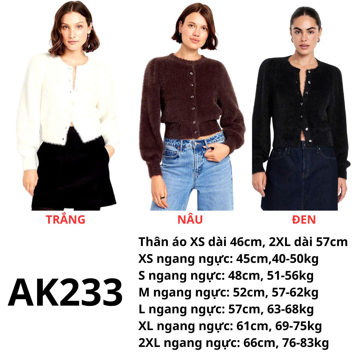 AK233-ÁO KHOÁC LEN LÔNG THỎ