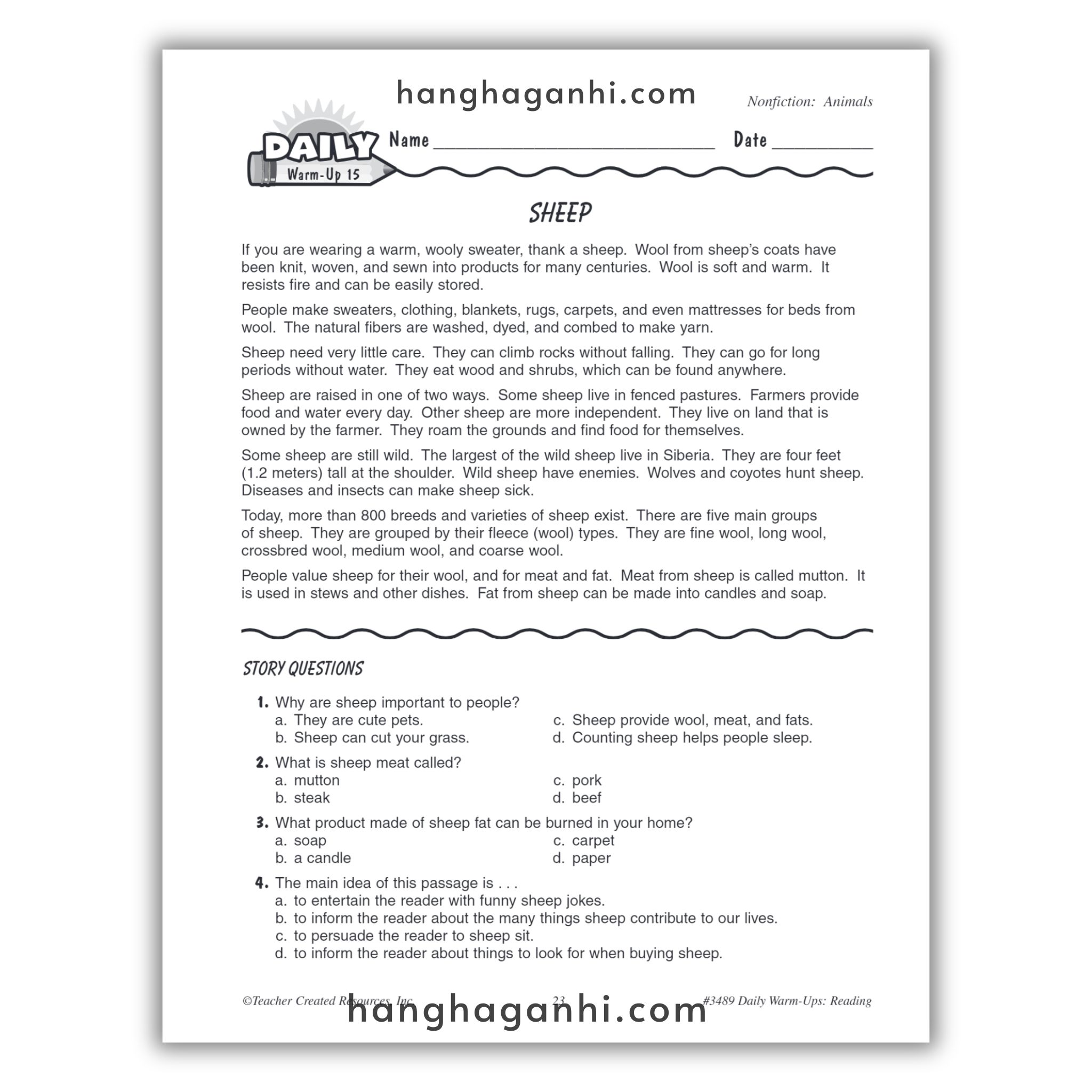 Sách Daily Warm Ups Reading Grade 3_thumbnail_6