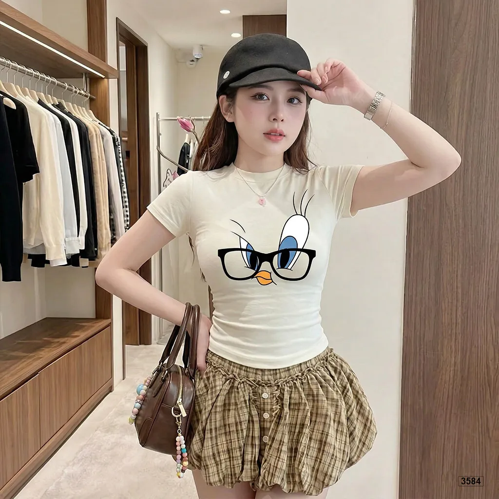 Áo baby tee form ôm slim fit hoạt hình Beezy 3584_thumbnail_3
