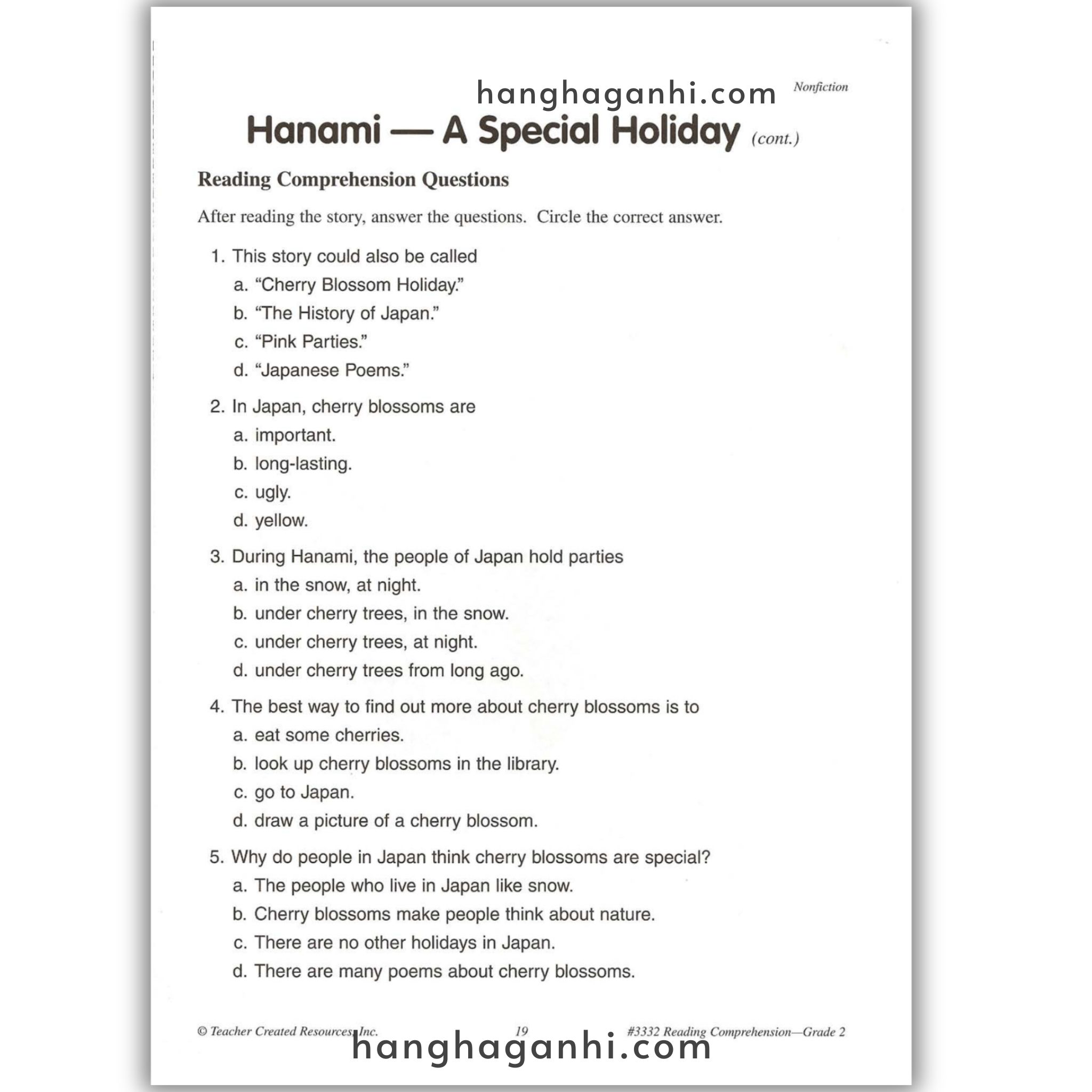 Reading Comprehension Grade 2 Teacher Created Resources, sách đọc hiểu lớp 2_thumbnail_15