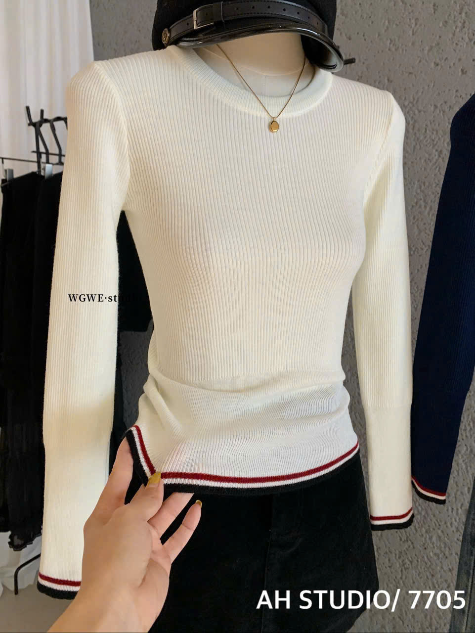 Áo len gân tay dài ( XANH ĐEN )_thumbnail_18