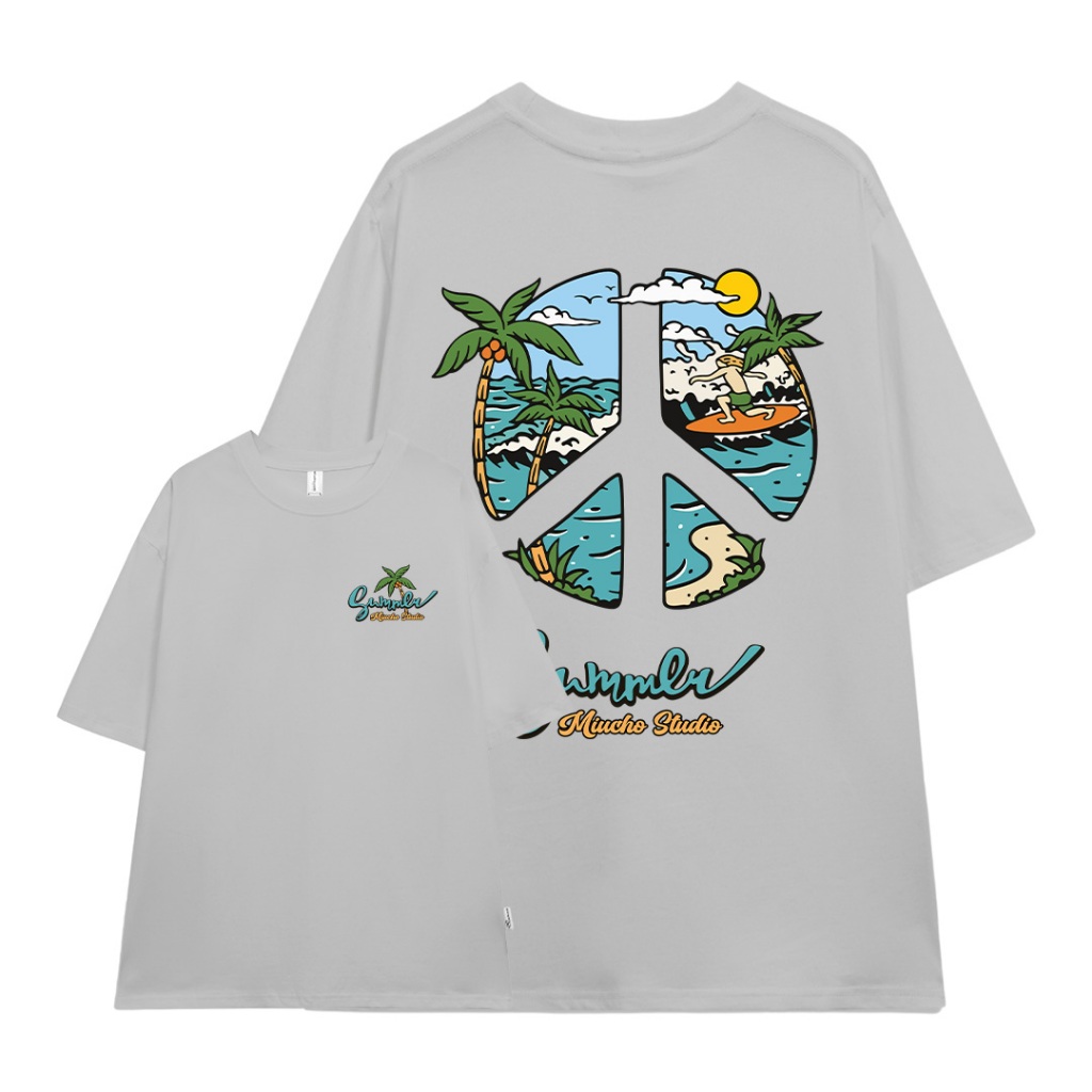 Áo phông nam mùa hè form rộng nhiều màu ATD1033 Miucho Man tay ngắn cổ tròn in mix_thumbnail_15