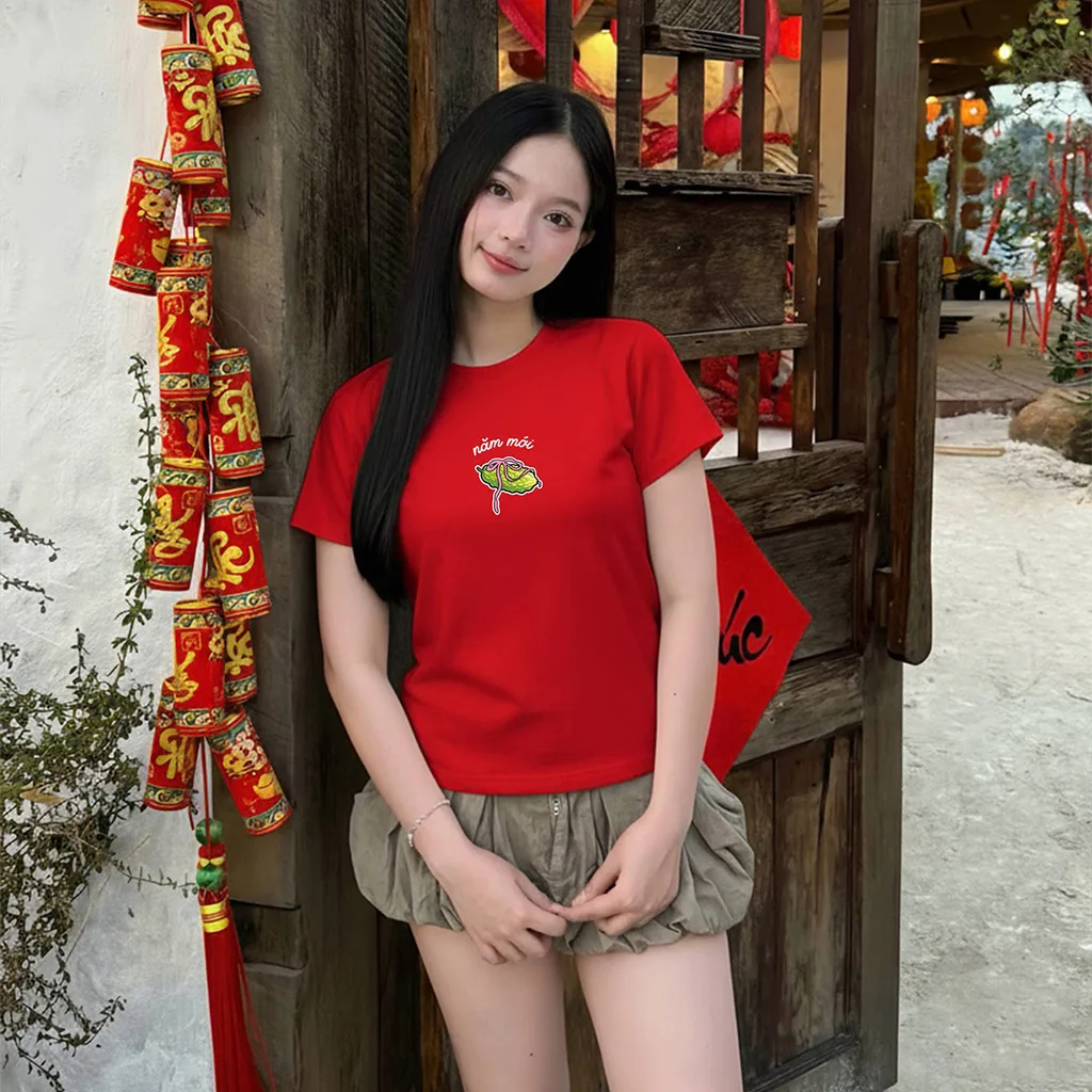 Áo baby tee Tết Bính Ngọ form vừa Miucho vải mềm mại thoáng mát tôn dáng in mix 2999_thumbnail_4