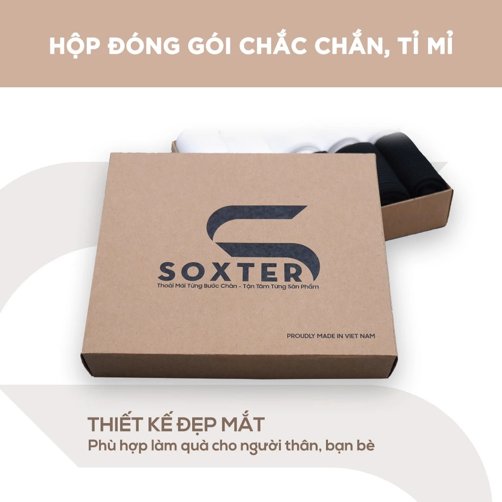 Tất Vớ Trơn Nam Nữ SOXTER Basic Cotton Dệt Kim Dày Dặn