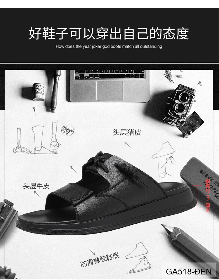 GA518 - Dép xỏ ngón nam da bò đế cao su phong cách trẻ trung màu đen_thumbnail_17