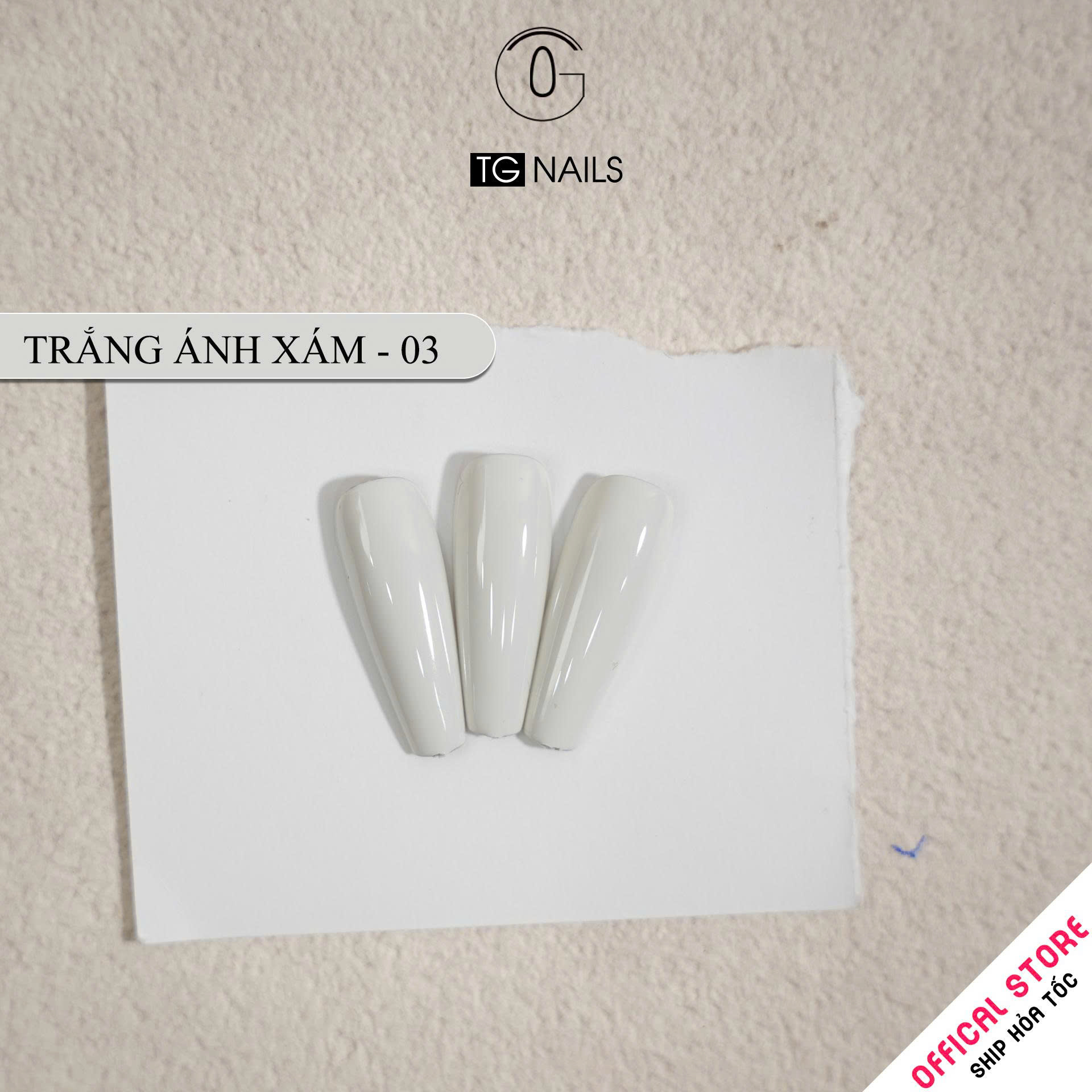 Sơn gel trắng TG cao cấp cọ tròn chai 15ml