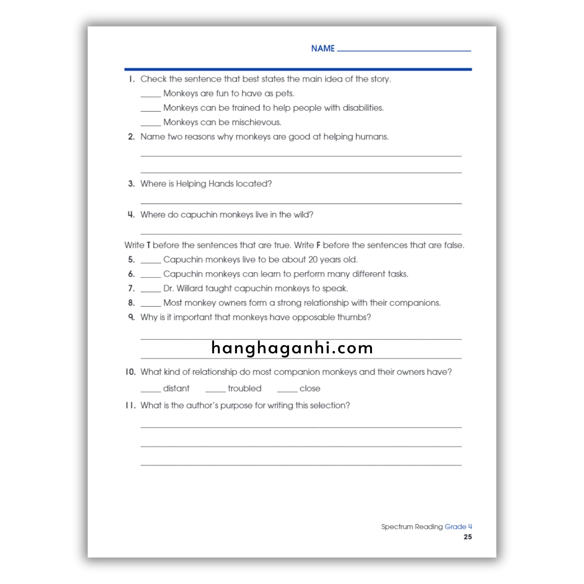 Sách Spectrum Reading Workbook Grade 4_thumbnail_10