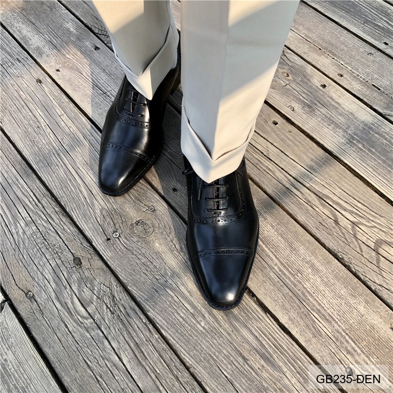 GB235 - Giày Oxford Nam Da Bò Phong Cách Anh Quốc, Thiết Kế Đục Lỗ Tinh Tế, Chống Trượt Thoáng Khí_thumbnail_5