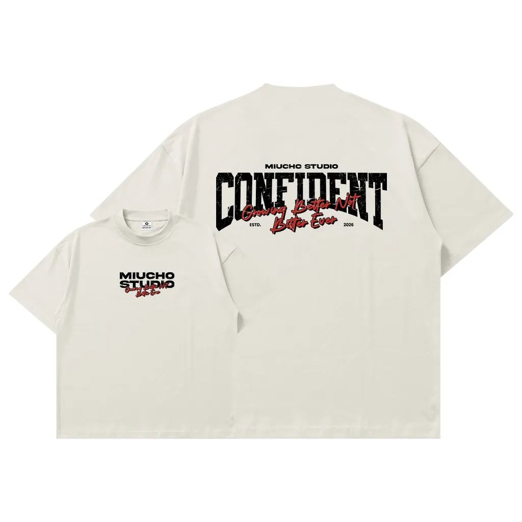 Áo thun boxy unisex chữ basic Miucho 3054_thumbnail_9