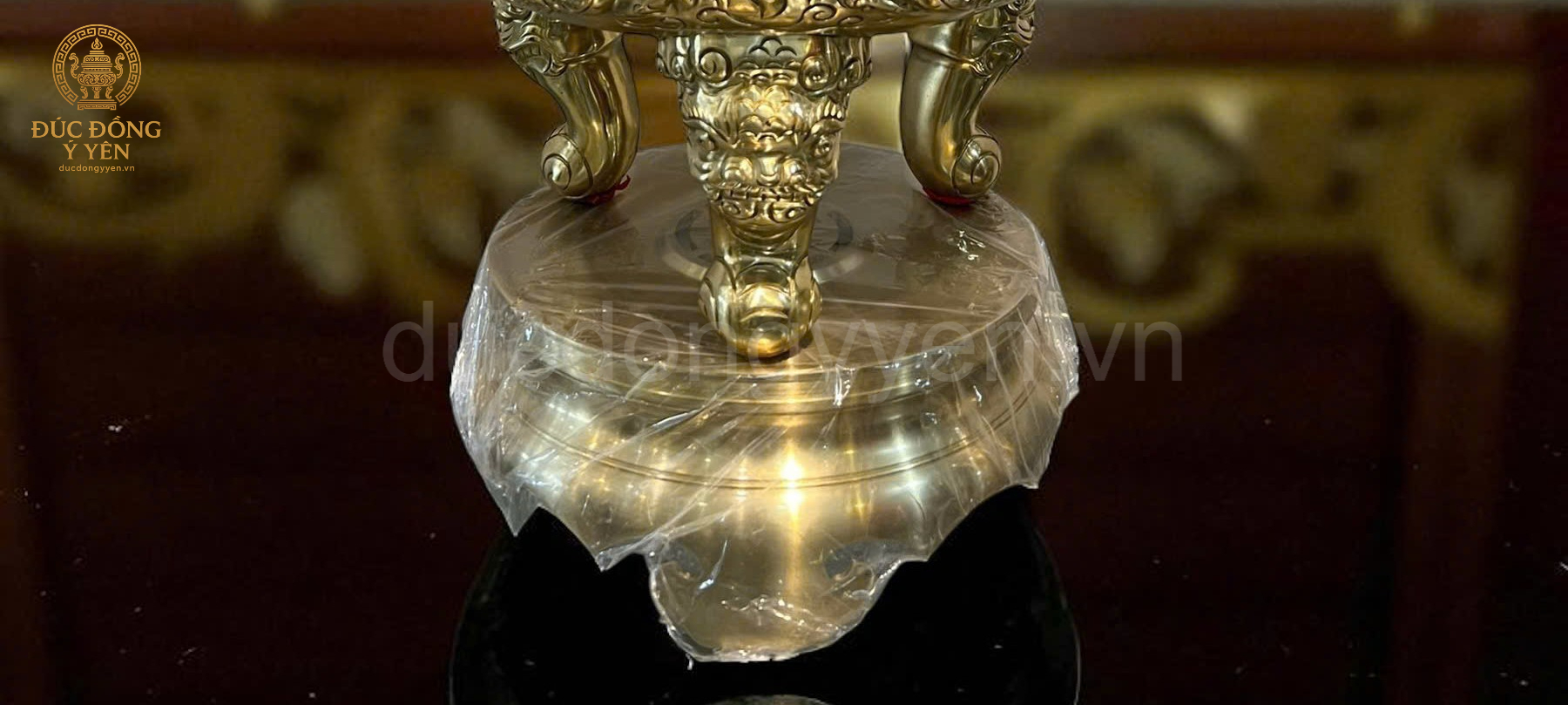 Bộ đỉnh thờ tam sự đỉnh hạc hoa văn rồng nổi đúc đồng cát tút _thumbnail_3