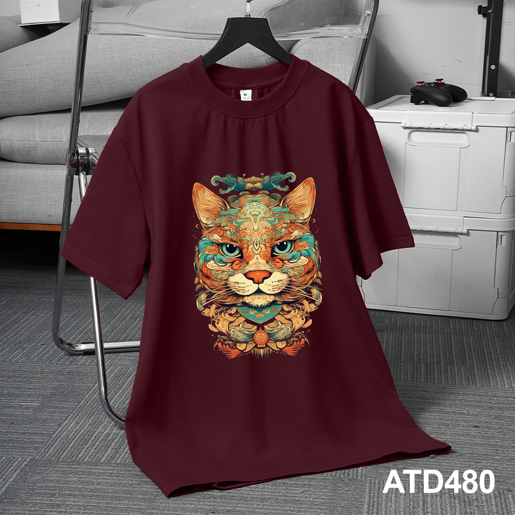 Áo thun nam form rộng 12 con giáp tuổi Mão ATD480 Miucho Iconic cotton cổ tròn in graphic_thumbnail_7