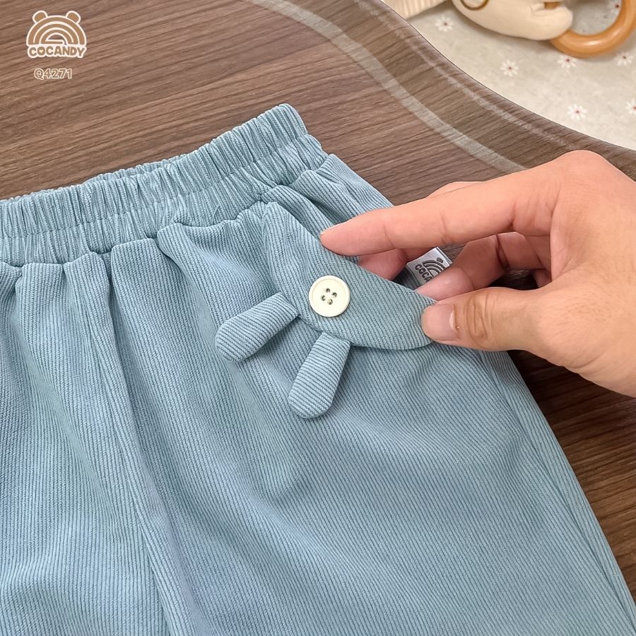 Quần dài nhung tăm XANH NHẠT bo gấu_thumbnail_4