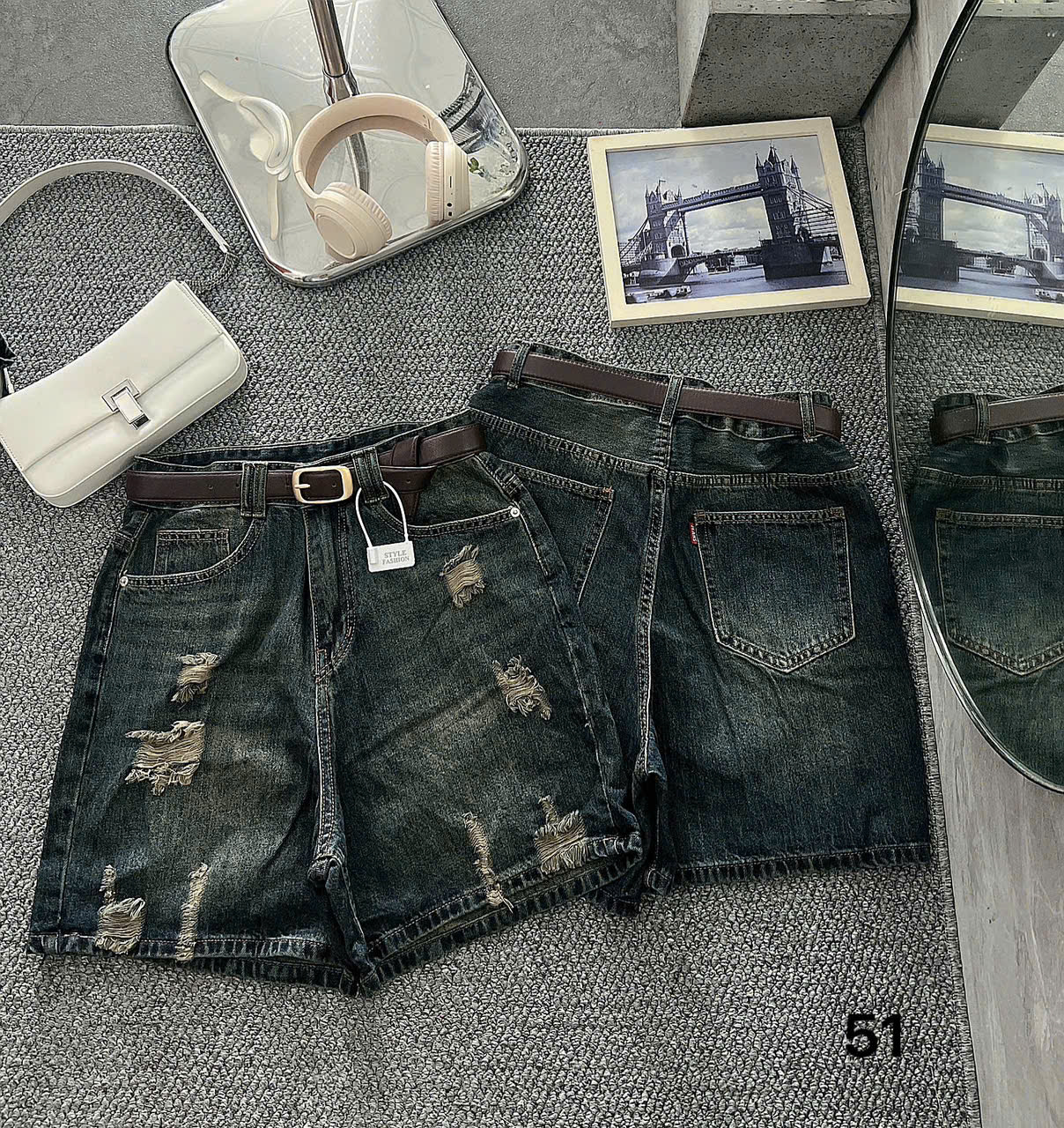 Quần short lửng rách kiểu bigsize QSJ51 dành cho nàng béo mập từ 55-90kg_thumbnail_5