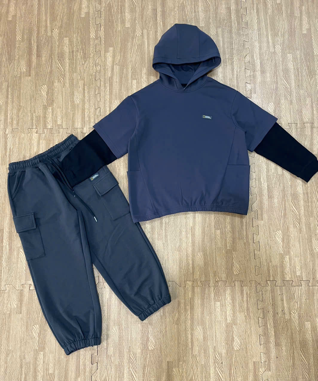 HE168 Set bộ dài bé ( XÁM )