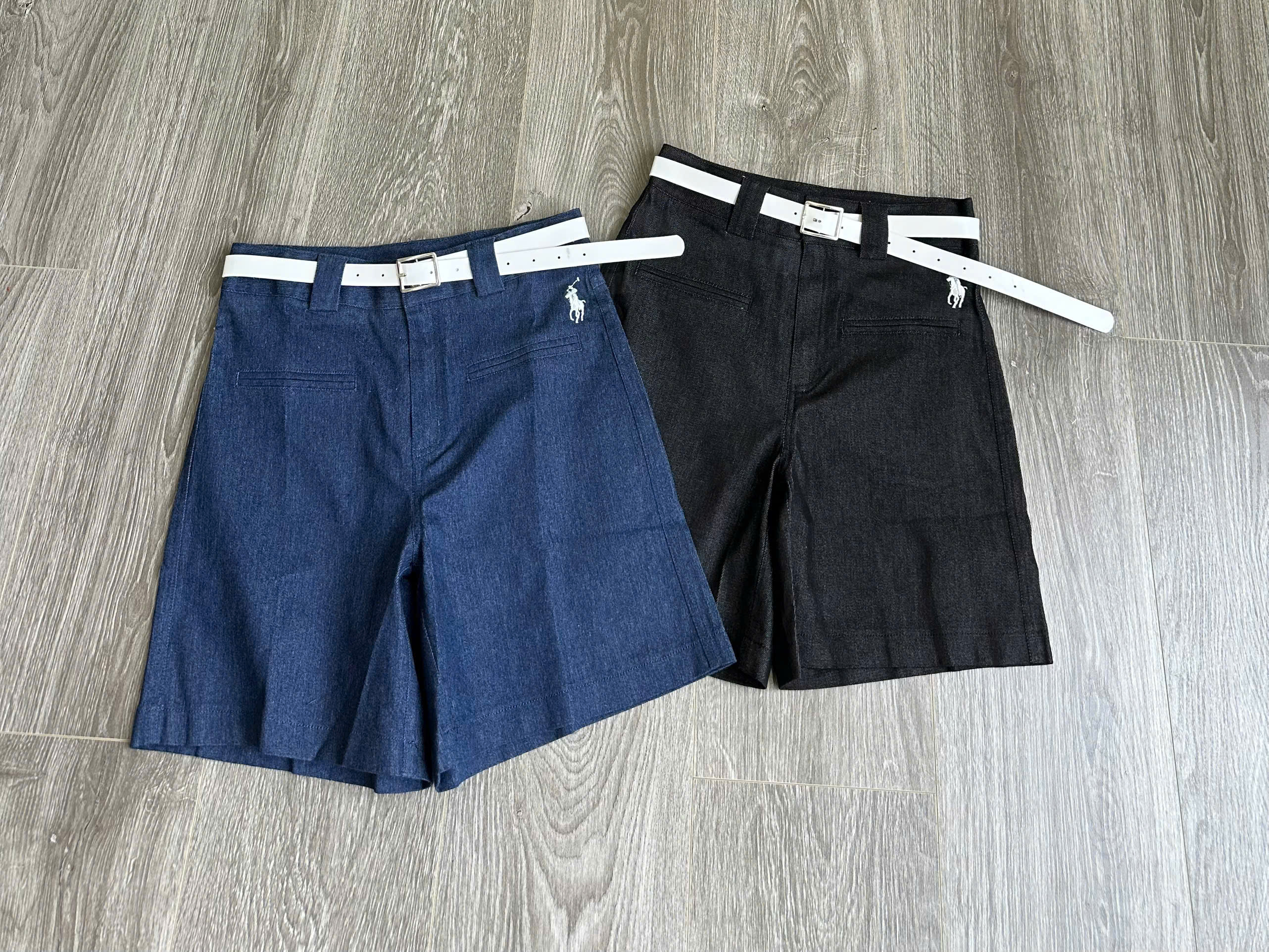 Quần short thêu ngựa kèm belt ( XANH )_thumbnail_13