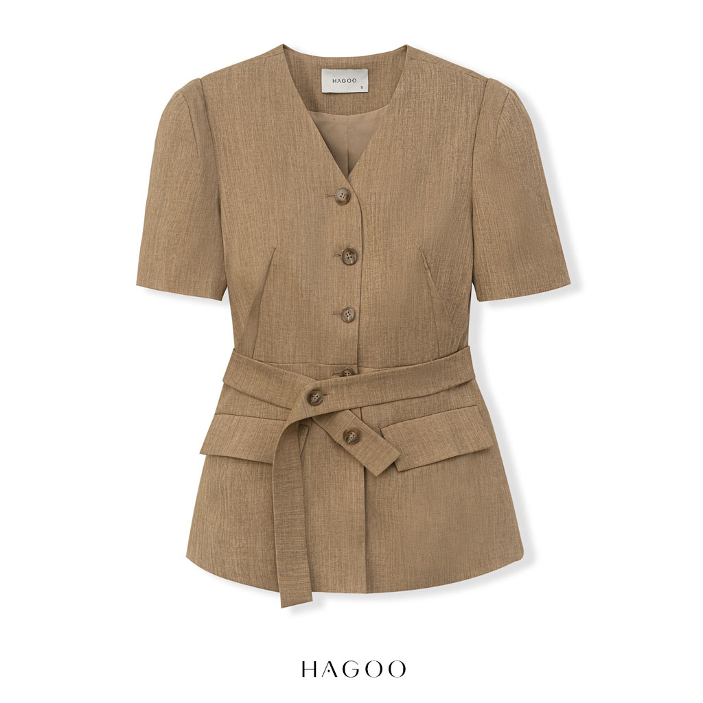Áo ký giả tay vuông đai eo HAGOO_thumbnail_0