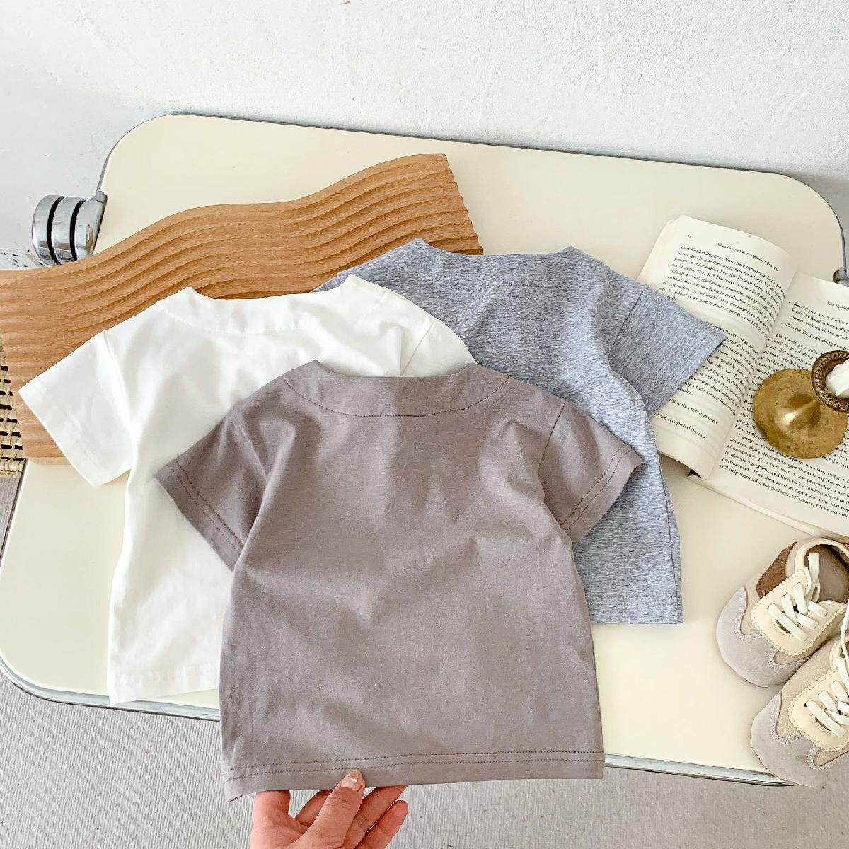 Áo thun cài nút cổ tròn Basic Cotton cho bé_thumbnail_20