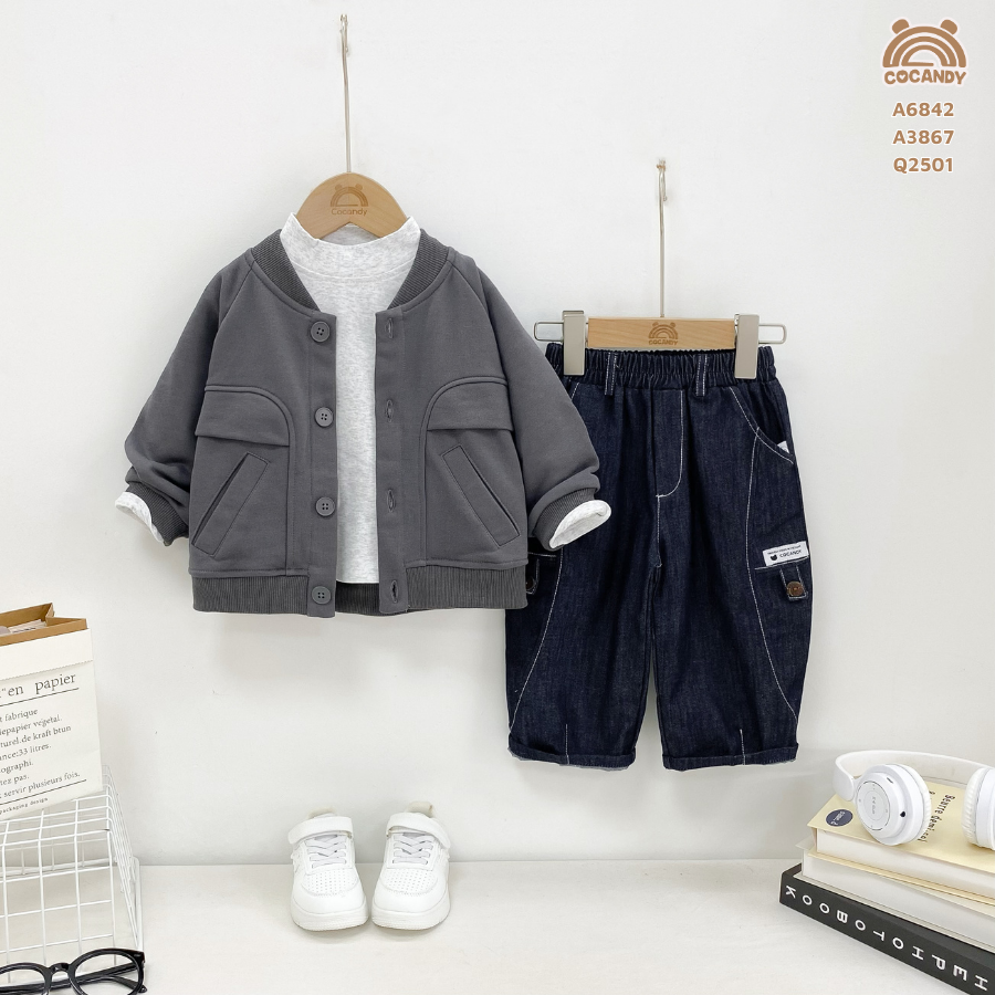 Áo khoác bomber XÁM CHÌ súp túi_thumbnail_2