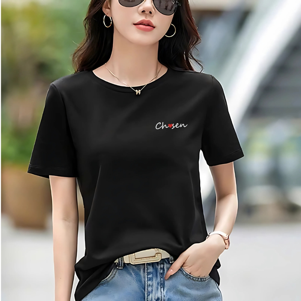 [Form Rộng] Áo thun nữ in chữ 'Chosen' -Loza RT8209_thumbnail_2