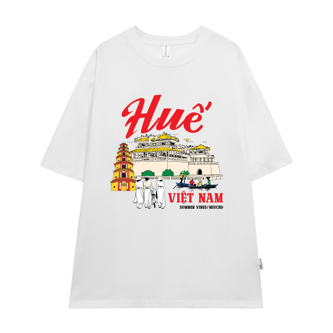 Áo thun du lịch Huế ATD1265 Miucho vải cotton thoáng mát in mix_thumbnail_0