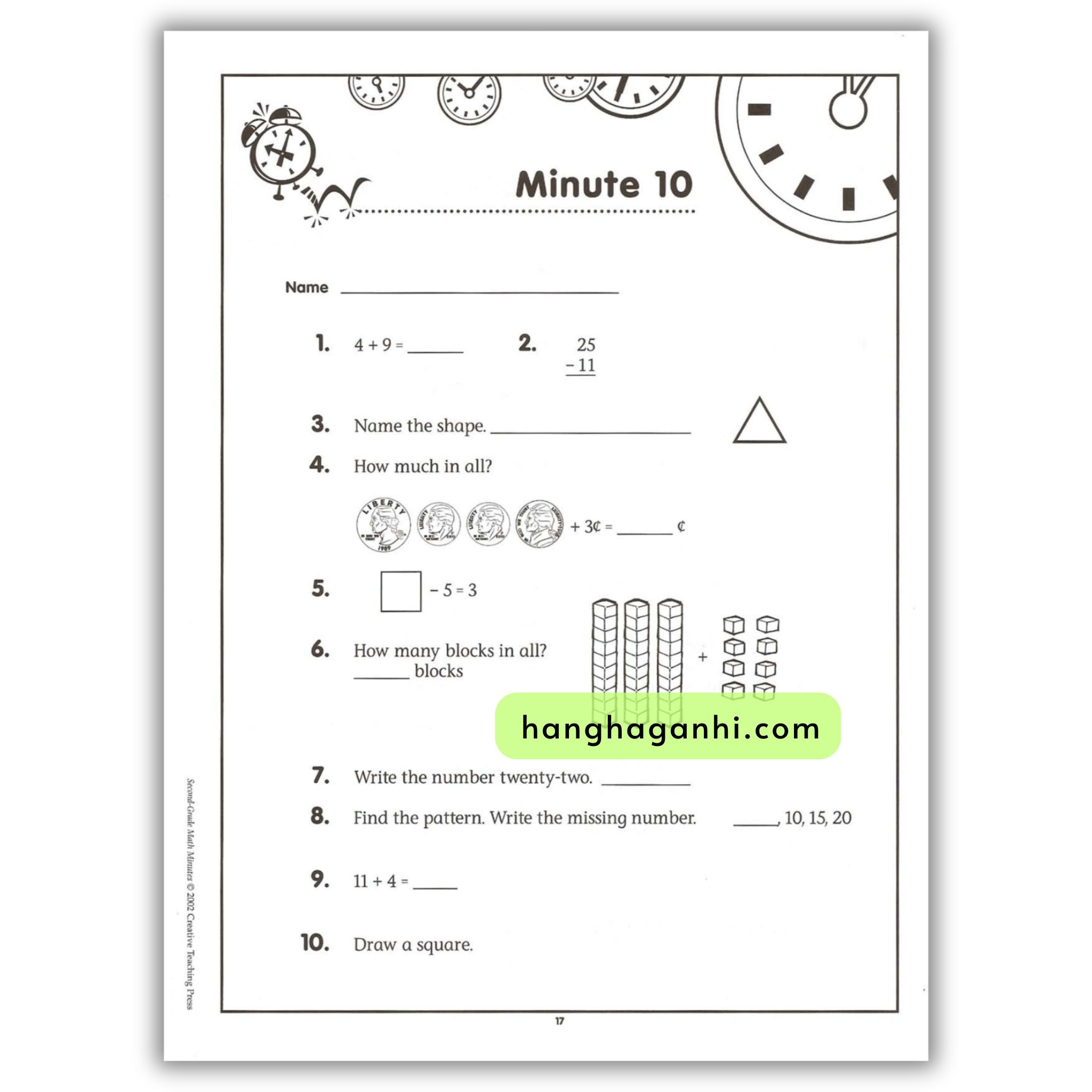 Math Minutes Grade 2- Sách Toán Tiếng Anh cho bé lớp 2_thumbnail_2