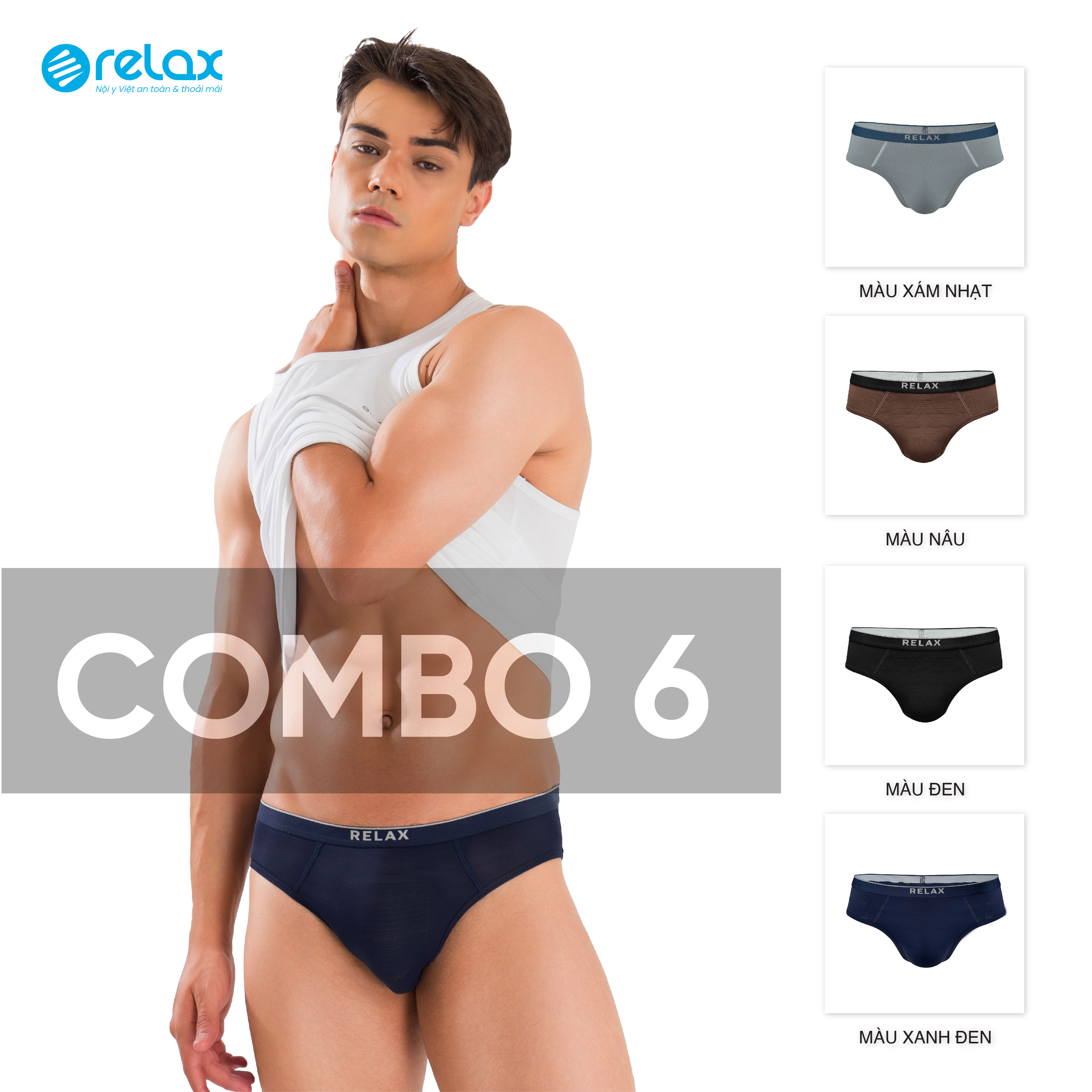 RLTK076 - COMBO 6 QUẦN LÓT NAM RELAX