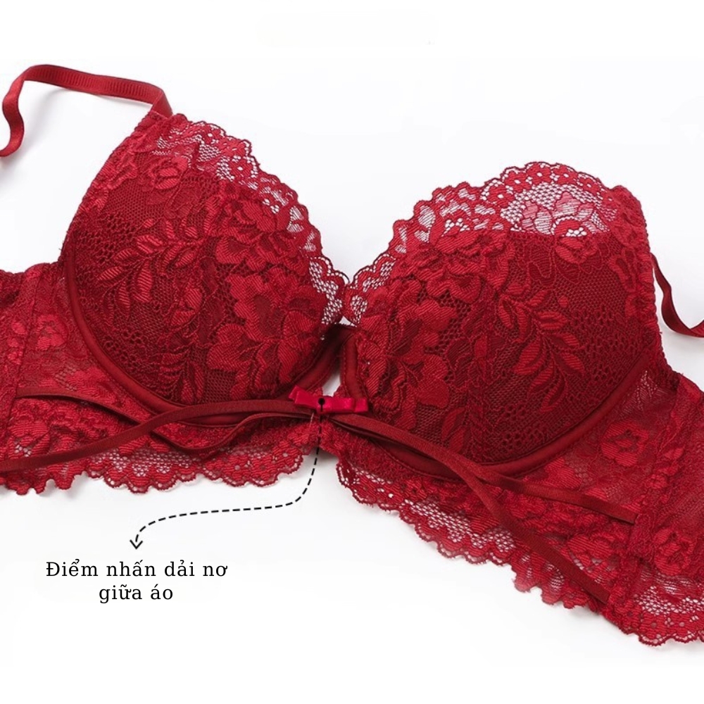 [Mã B62 ] Áo Lót Nữ Ren Áo Ngực Ren Có Gọng Mút Mỏng 0.3cm Kem Women Bra Kem Women Đen_thumbnail_7