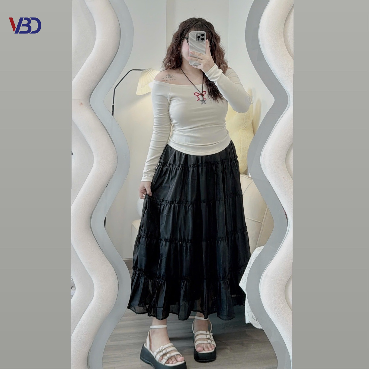 Áo thun trễ vai thêu nơ bigsize AT2024 dành cho nàng béo mập từ 55-90kg_thumbnail_6