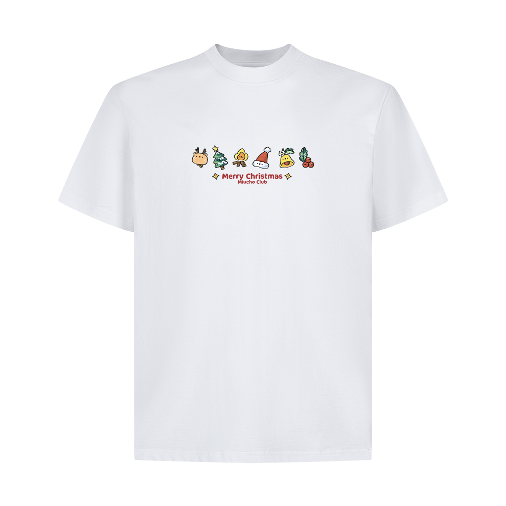 Áo thun giáng sinh noel local brand form rộng chất vải cotton 2c 250GSM 1717 Miucho in mix_thumbnail_7