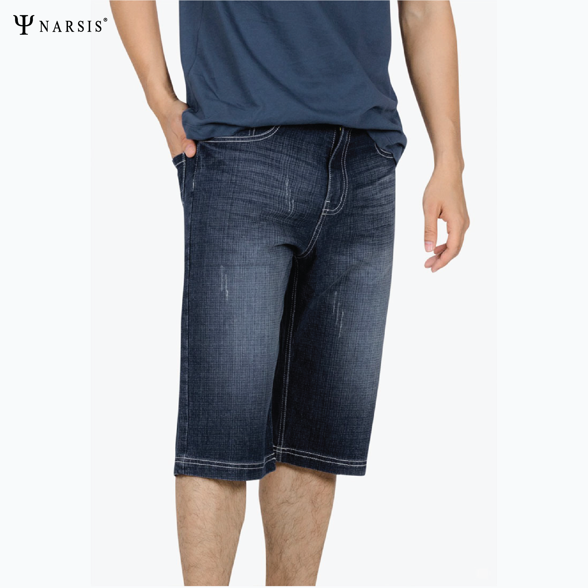 QUẦN SHORT JEAN NAM S6013 NARSIS CHẤT LIỆU JEAN BỀN BỈ, CÁ TÍNH, TRẺ TRUNG, THỜI TRANG