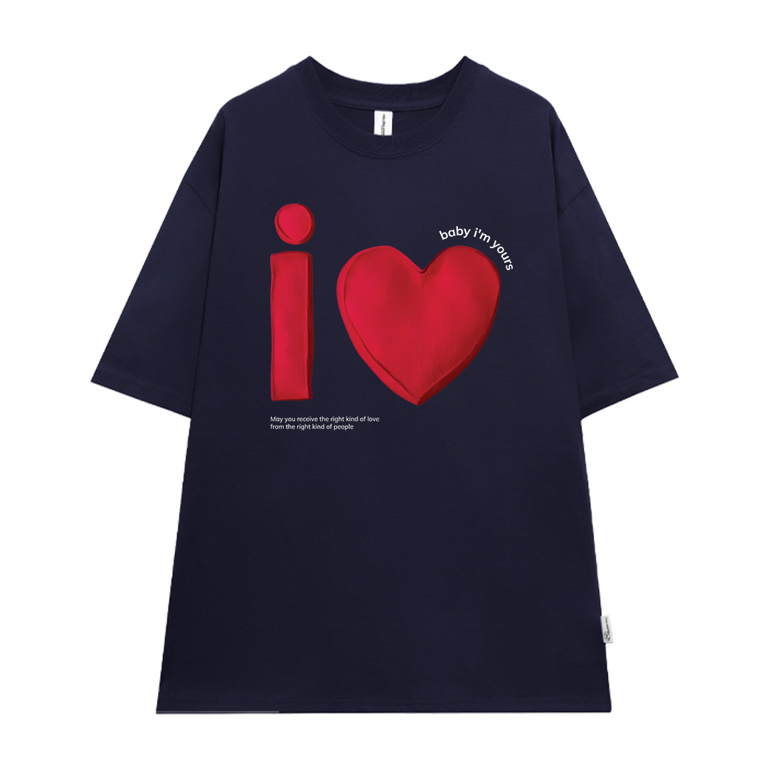 Áo thun cặp đôi couple trái tim from rộng ATD1373 Miucho vải cotton thoáng mát cổ tròn in mix_thumbnail_8